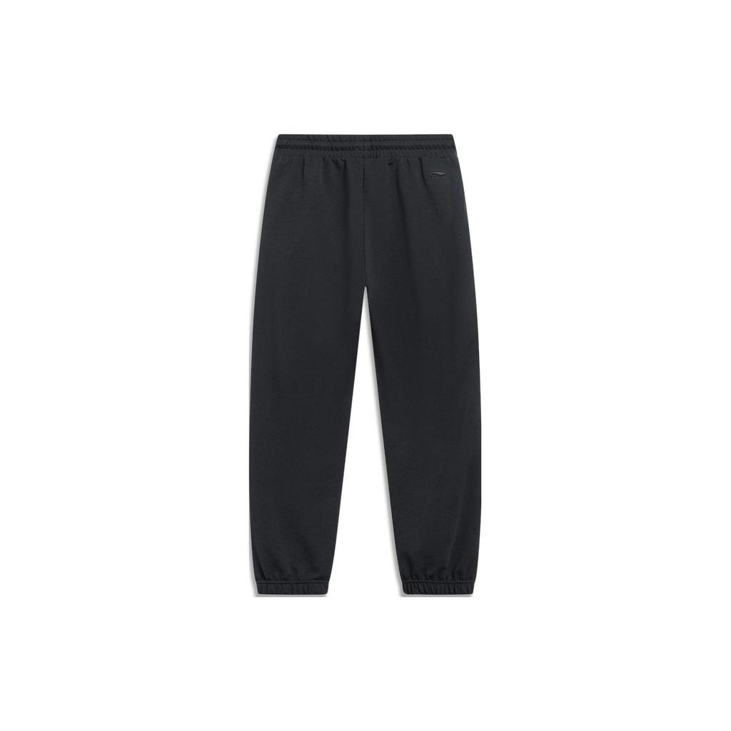 Li Ning SS23 Китайская культура Серия однотонный логотип вышитый шнурок манжеты спортивные брюки женские плавки черный AKLT258-6