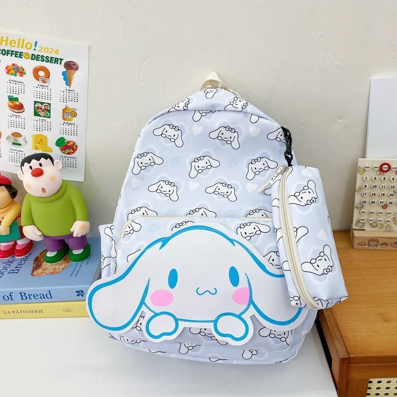 Cute And Stylish Children's Backpack For Kindergarten Girls Featuring Adorable Cartoon Characters Like Kuromi And Hello Kitty