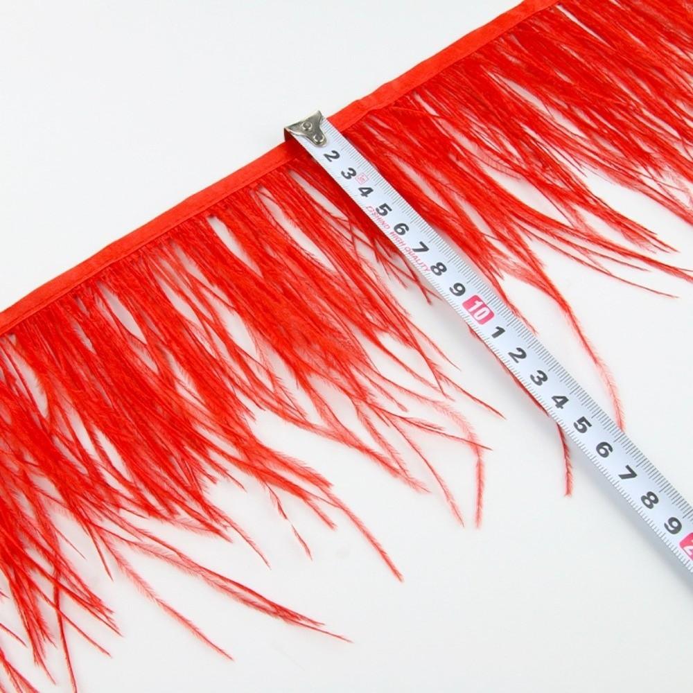 1 Meter 10-15cm Wide Apparel Fabric Ostrich Feathers Trim  Costumes Sewing Accessories