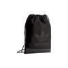 Adidas Originals Trefoil Large Logo Drawstring Sports Casual Backpack Men Backpack Black BK6752