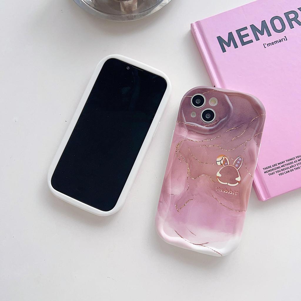 Милый силиконовый чехол для Tecno Spark 10C Oppo Reno 8T Realme 10 11 Samsung A54 A24 A14 Funda окрашенный мультяшный градиентный чехол с медведем и кроликом, мягкий бампер из ТПУ
