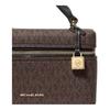Michael Kors Jana Signature Сумка-тоут на молнии с золотой фурнитурой из покрытого холста Мини Женская Коричневая