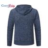Cozy Up Мужской кардиган с длинными рукавами, повседневная уличная одежда, мягкая вязаная толстовка с капюшоном, термостойкая флисовая толстовка на молнии с капюшоном