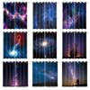 2pcs/set Universe Blue Purple Aurora Window Curtain Outer Space Nebula Home Bedroom Bar Decor Blackout Polyester Fabric Curtains