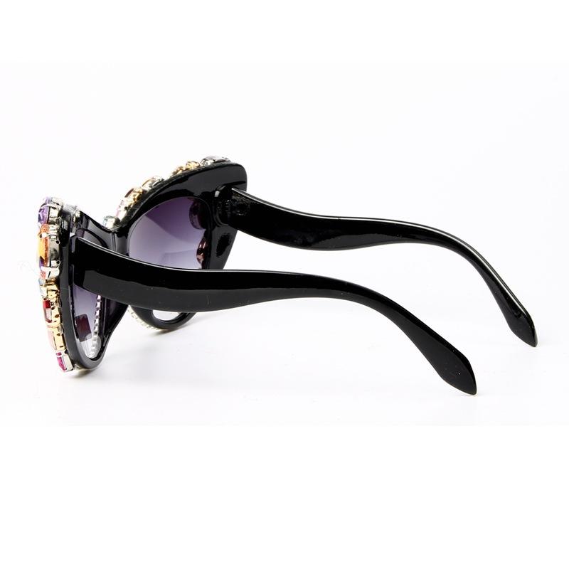 Oversize Cat Eye Diamond Sunglasses Women Brand Designer Luxury Crystal Sexy Sun Glasses For Ladies Gorgeous Eyeglasses Feminino