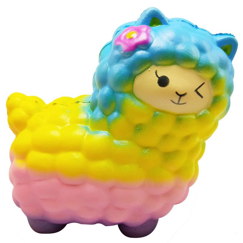 Мультяшная альпака Игрушка для снятия стресса из мягкого ПУ материала для расслабления и подарка