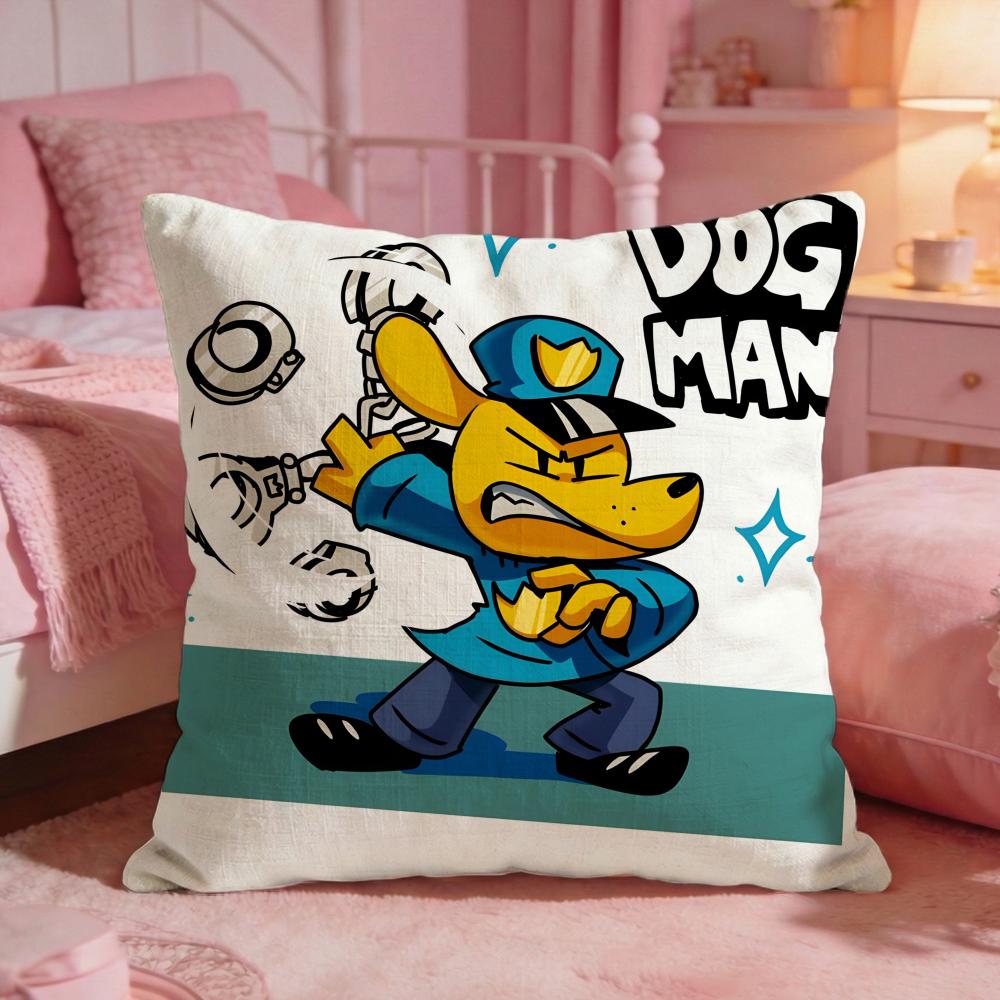 DDogmans Cute Cartoon Cushion Cover Premium Comfort Reversible Pillow Cove Two In One Design For Any Room Car Interior