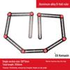 Алюминиевый сплав Шестикратная многофункциональная измерительная линейка для деревообработки и плитки с универсальным фиксатором