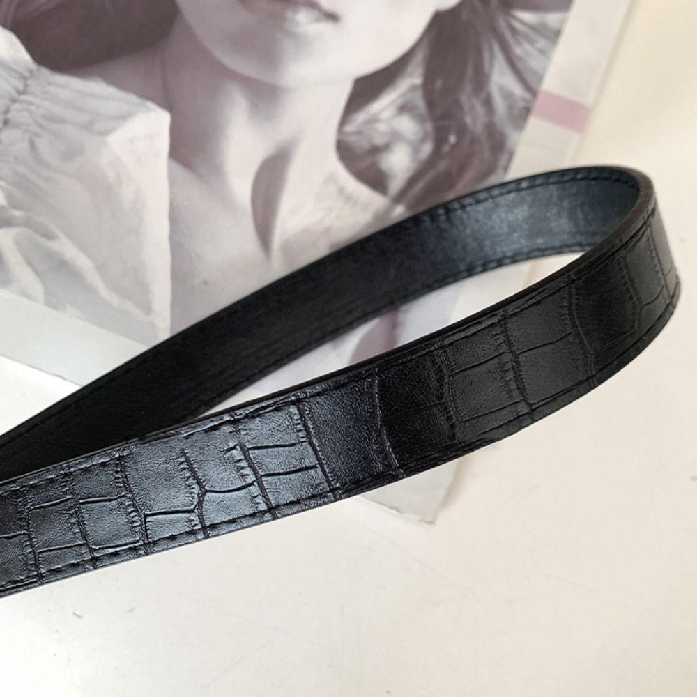 PU Leather Women's Belt Luxury Jeans Pants Belt Simple Y2k Waist Belt Spicy Girls