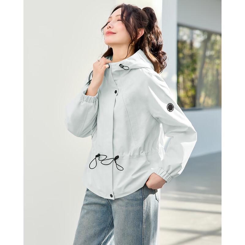 TERRE BLEUE Women's Hooded Short Parka Jacket