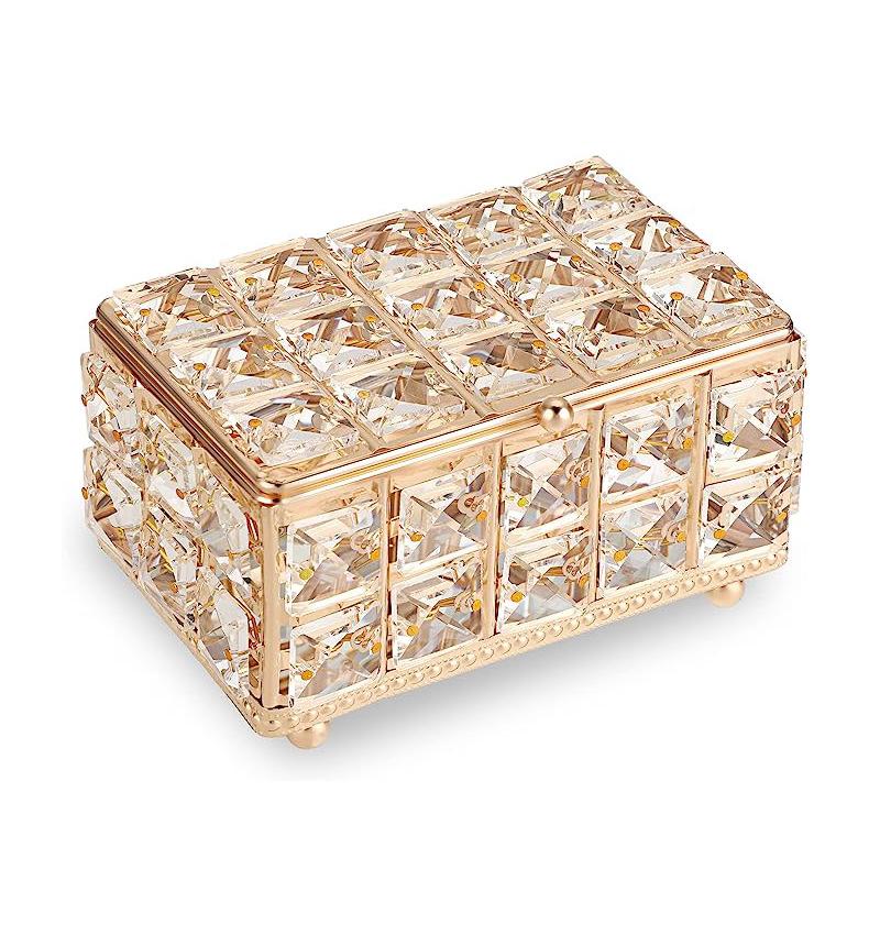 Новая хрустальная шкатулка для драгоценностей, флип-креативная шкатулка для драгоценностей, шкатулка для драгоценностей, высококачественная шкатулка для хранения