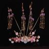 Tassel Pink Headwear Hair Crown Children's Hair Fork Ancient Hair Stick Chinese Style Headdress
