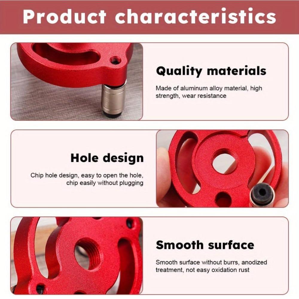 3-10mm Woodworking Self-Centering Dowel Jig Handheld Drill Guide Locator Straight Holes Wood Panel Hole Puncher Locator Tool