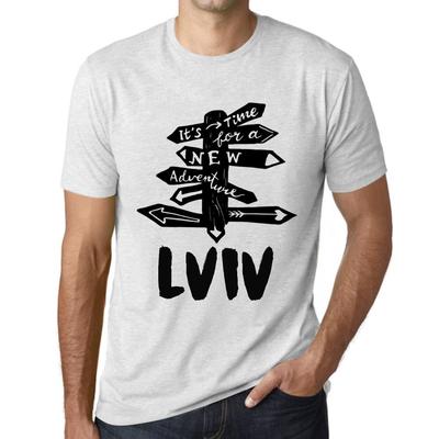 Футболка мужская Vintage Футболка с рисунком Time for New Advantures Lviv Vintage White