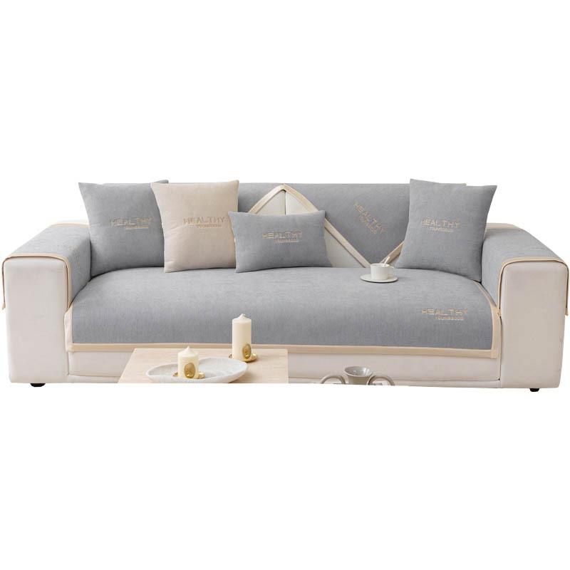 Подушка для дивана из синели, четыре сезона, универсальные подушки для сидений, простой современный нескользящий коврик для гостиной, новый чехол для дивана, тканевый чехол