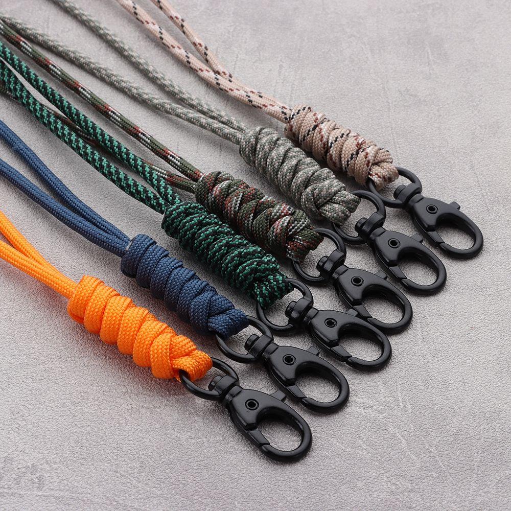 20 Styles Lanyard Rotatable Buckle High Strength Parachute Cord Keychain Outdoor Tool