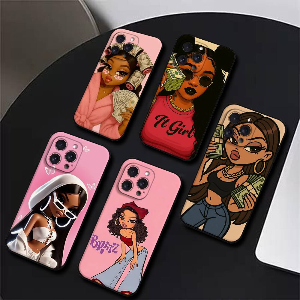Модный Чехол для Телефона B-Bratz D-Doll Чехол для Телефона Для Iphone 17 16 15 11 13 14 Pro Max X Xr Xs Max 12mini Черный Чехол