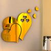 Creative 3D Heart-Shaped Acrylic Wall Stickers Self-Adhesive Diy Home Art Mirror