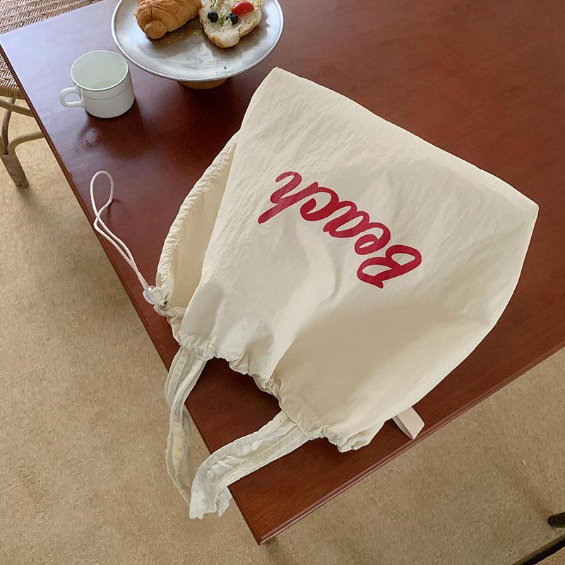 Новая летняя сумка из нейлоновой ткани с завязками, сумка-тоут в стиле ленивой, женская сумка через плечо для поездок на работу, большая вместительная холщовая сумка, модная