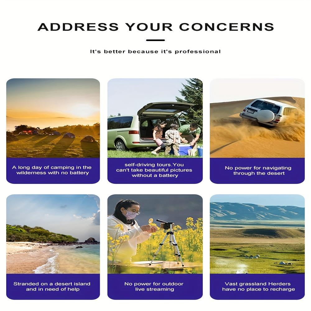 Foldable Solar Panel Charger with Dual USB Fast Charging QC3.0, TYPE-C, DC 3.0 for Camping, Phones