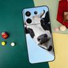 Забавный чехол с мордочкой коровы для Xiaomi Redmi Note 13 Pro 14 12 11 10 15 Pro Plus Redmi 15 14C 13C 10C 12C 15C Funda