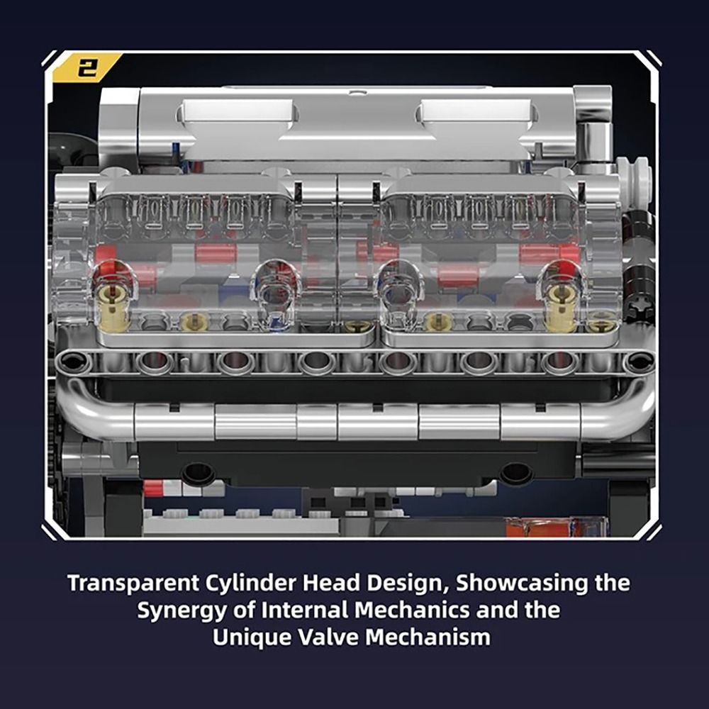 Моторизованный Симулятор V8 Двигателя Конструктор MOC Модель-Симулятор Масштабная Модель Игрушки Сделай Сам