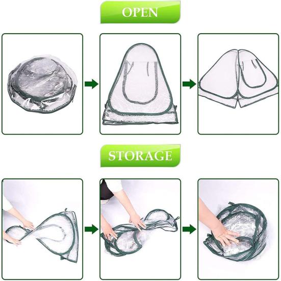 Крышка для теплицы Цветочный домик Устойчивый к УФ-излучению Водонепроницаемый Прозрачный Дизайн Мини Садоводство Растение Цветок Солнечный Свет Комната