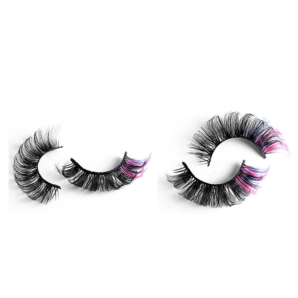 Цветные накладные ресницы, длинные цветные ресницы для Хэллоуина, косплей, цветные ресницы, наращивание, прозрачная лента, цвет, 3D, густые, тонкие, цветные, один кластер