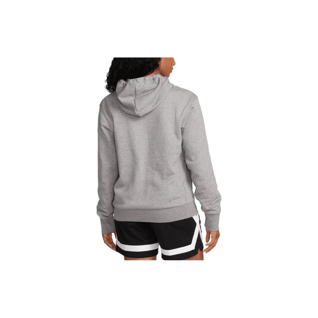Nike Толстовка с капюшоном и длинными рукавами, женская, серая, с завязками на шнурке, с надписью FJ4449-091