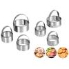 Stainless Steel Non-Stick Cookie Mold Baking AccessoriesRound Cookie Cutter Set with Handle Kitchen Tools 3Pcs