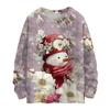 Women's Casual Long Sleeve Woolen Christmas Sweatshirt Fall  Vacation Long Sleeve Pullover