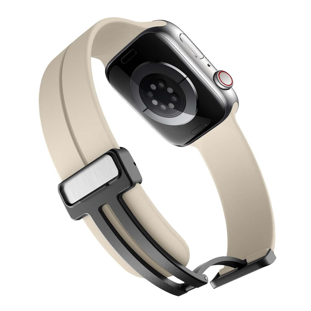 Strap For Apple watch bands 44mm 45mm 40mm 41mm 46mm 49mm Magnetic Silicone correa Bracelet iWatch Series 11 10 8 se 9 ultra 2 3