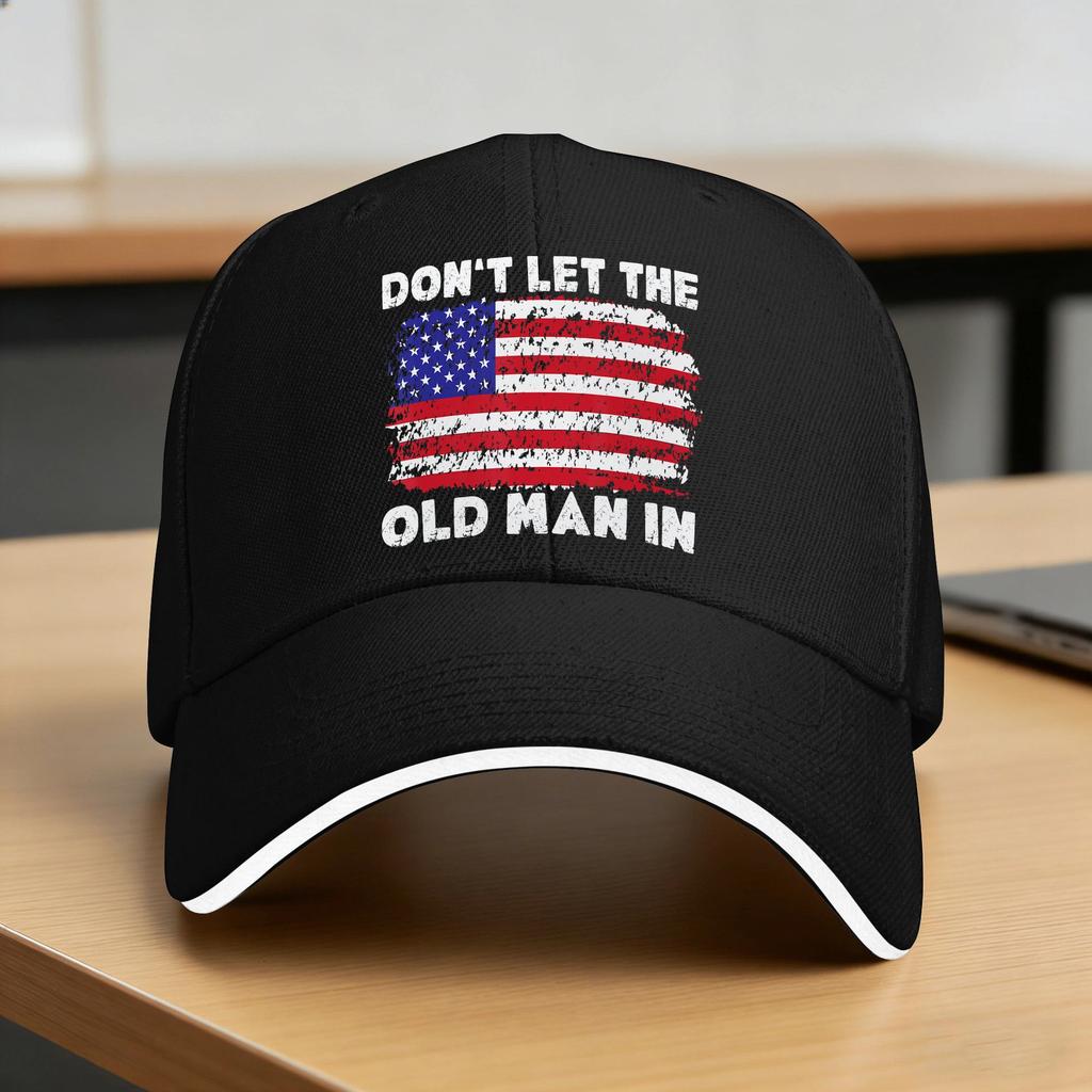 Dont let The Old Unisex in Vintage American Flag Casual Baseball Cap Hats Summer Women Unisex Baseball Caps