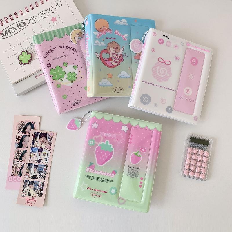 Мультяшный фотоальбом для фотобудки с идолами, 40 страниц для 40 фотополосок 5x15 см, Закладка 20 шт., Держатель для фото 10x15 см (4R)