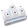 BTXETUEL Мини-клавиатура с WASD и стрелками, механическая, игровая, программируемая, настраиваемая клавиатура для работы и игр, клавиши WASD 4, колпачки клавиш, для одной руки