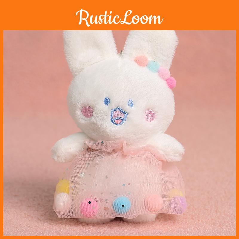 Rabbit And Cuter Plush Doll With Yarn Skirt Decoration Gift For