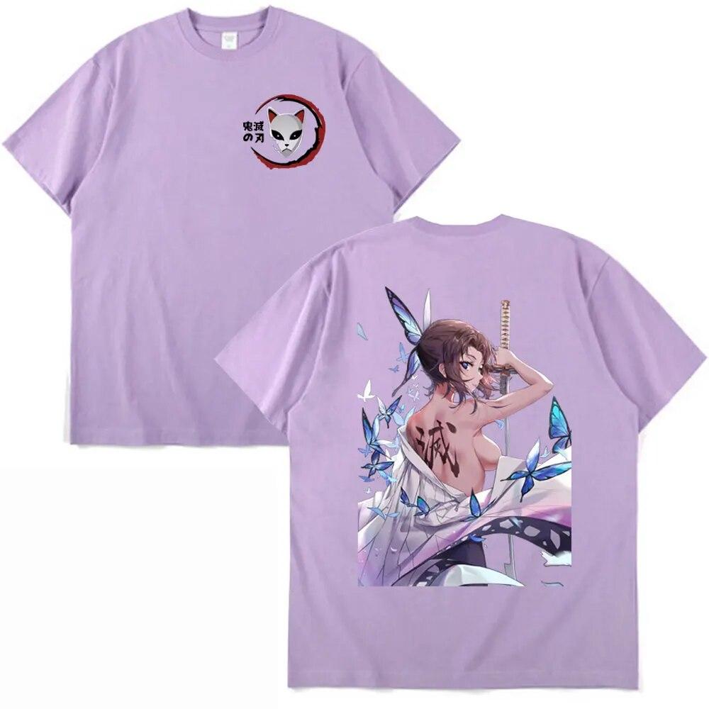 Japanese Anime Demon Slayer T-Shirts Kimetsu No Yaiba Printed T Shirt Unisex Women Clothing Fashion Oversized Short Sleeve T Shirt