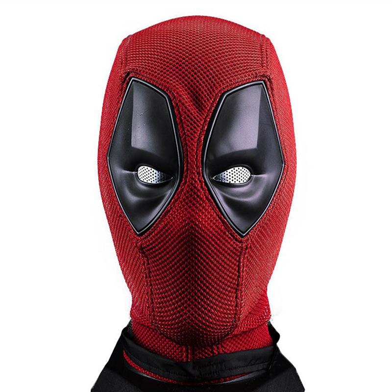 Halloween Red Mask Birthday Party Carnival Costume Props Characters Cosplay Deadpool Mask Deadpool Cloth Helmet Men Headgear