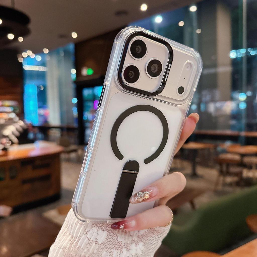 Магнитный чехол-подставка для телефона Apple 17 Pro Max: Универсальный акриловый протектор для 16/15