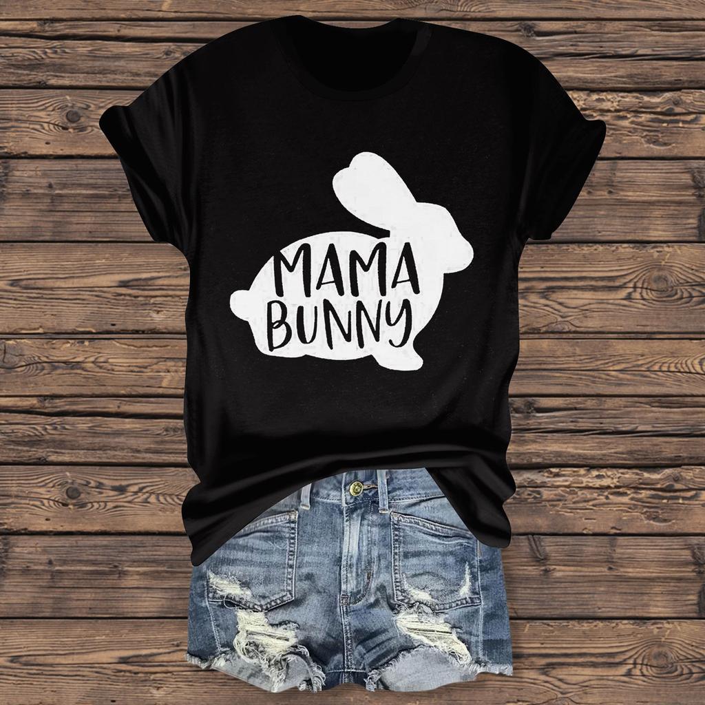 Женская повседневная футболка с принтом «Пасха», круглый вырез, пуловер, короткий рукав