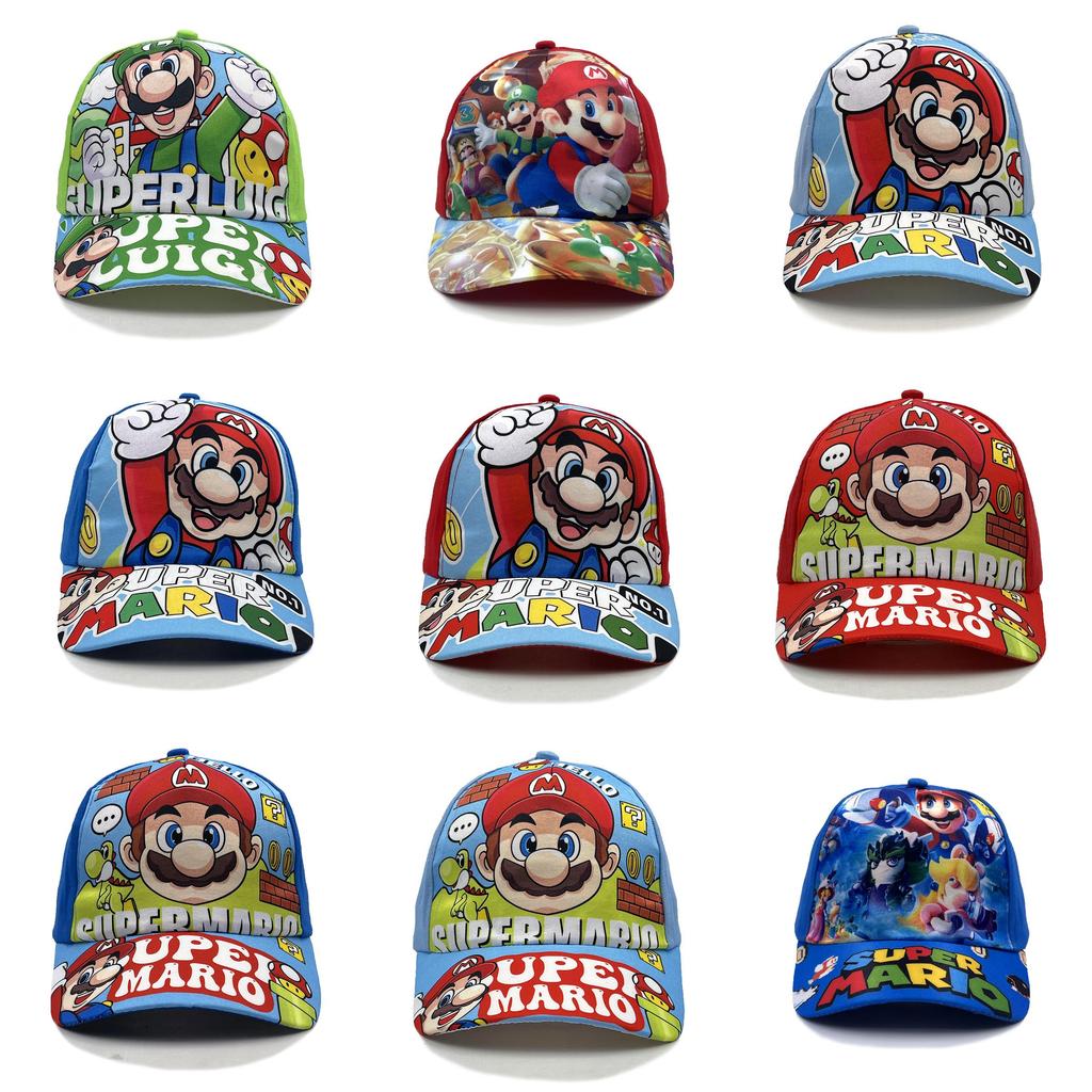 Детская бейсболка Bros Mario Super Pattern из дышащего хлопка для лета