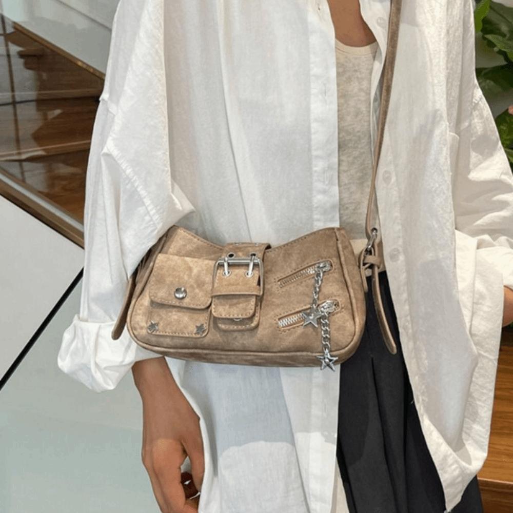 Star Spicy Girl Shoulder Bag Handbag Retro Crossbody Bag Portable Y2K Underarm Bag Shopping