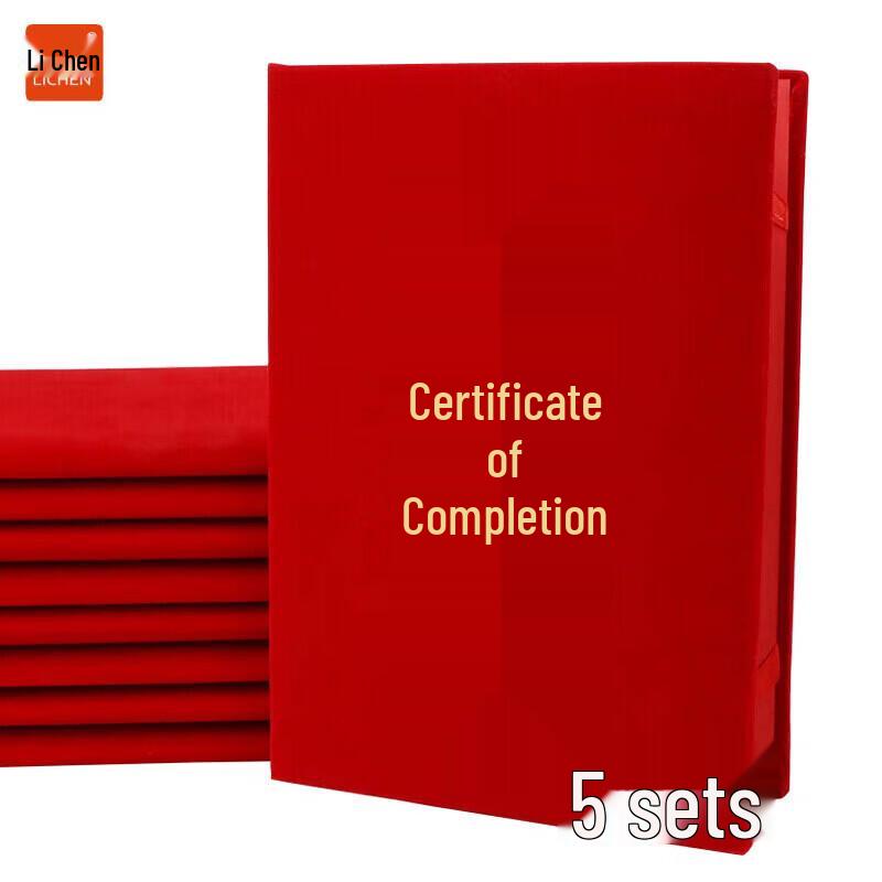 LiChen 12K Красная Горячая Штамповка Диплом об Окончании (5-Pack)
