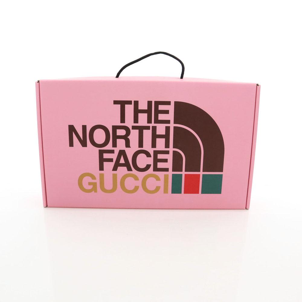 unused GUCCI Made in Italy North Face collaboration silk Total logo Short sleeve shirt Men's Used