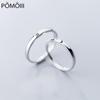 Подлинное серебро 925 пробы классические романтические регулируемые кольца для влюбленных в виде солнца и луны для женщин свадебные украшения