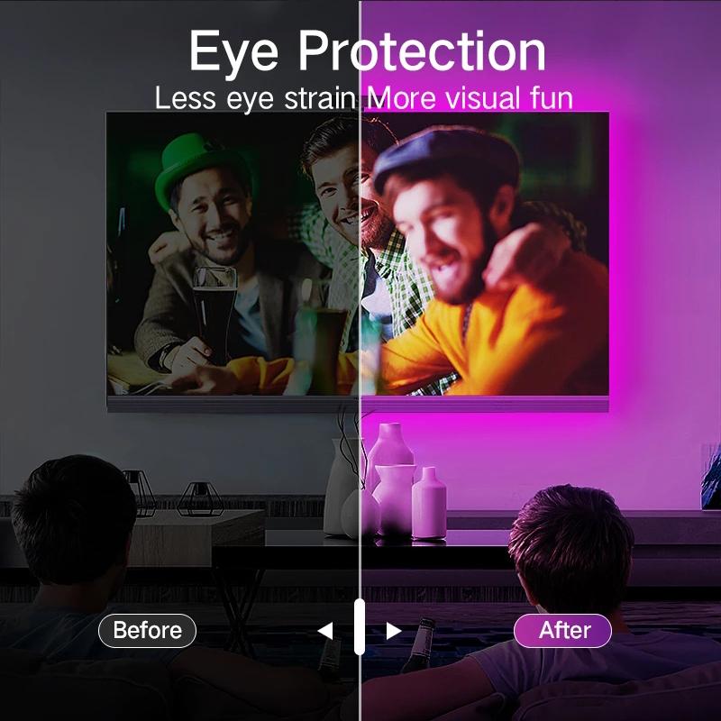 10M Amill USB светодиодная лента 5050 SMD Bluetooth RGB лампы Гибкая светодиодная лента для ламп RGB TV Настольный диодная лента Подсветка телевизора Вечеринка