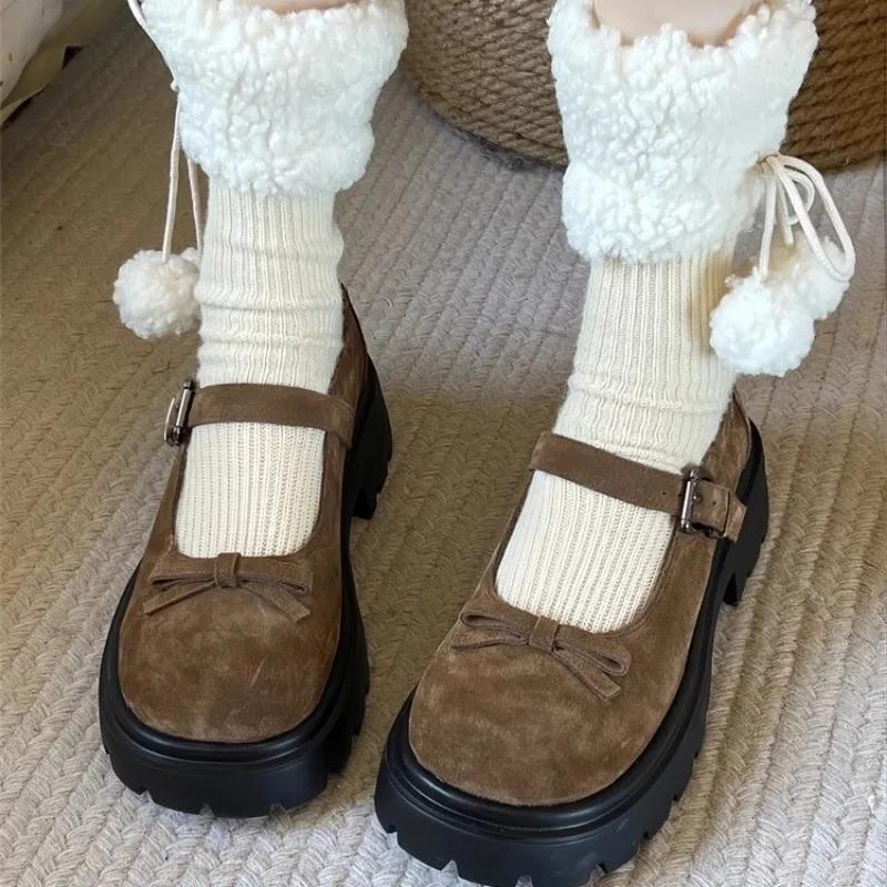 Lolita Shoes Women Japanese Mary Jane Shoes Women Vintage Girls Students JK Uniform High Heel Platform Shoes Cosplay Loafers