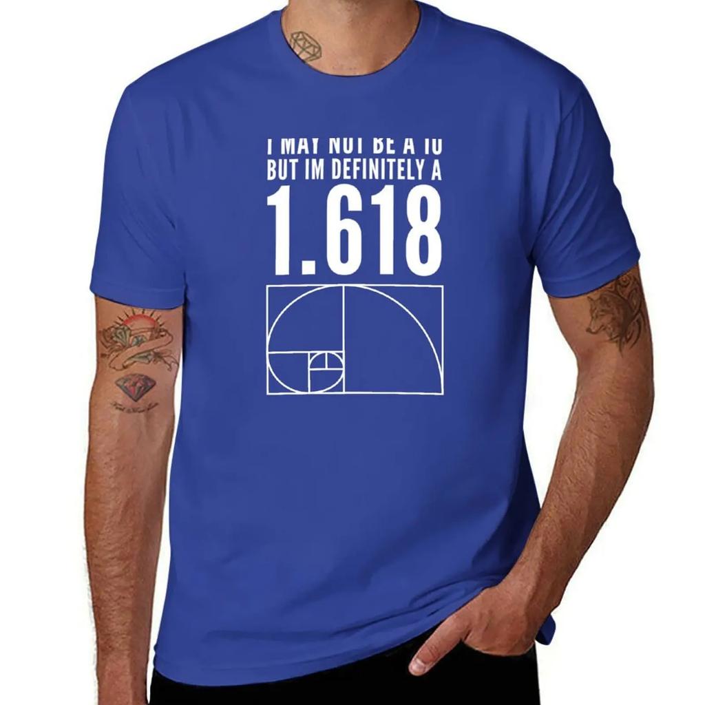 I may not be a 10 but Im definitely a 1618 Golden Ratio Fibonacci sequence Design TShirt quick drying mens white t shirts