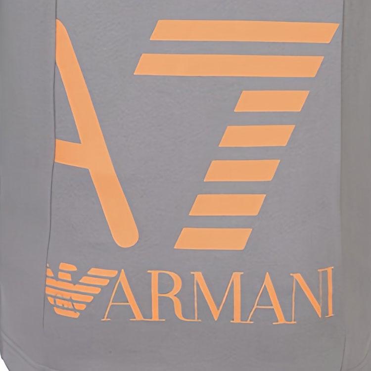 Emporio Armani FW22 Серия EA7 Принт с буквами и цифрами Круглый вырез Пуловер Толстовка Мужская толстовка Серый 6LPM59-PJHDZ-1920