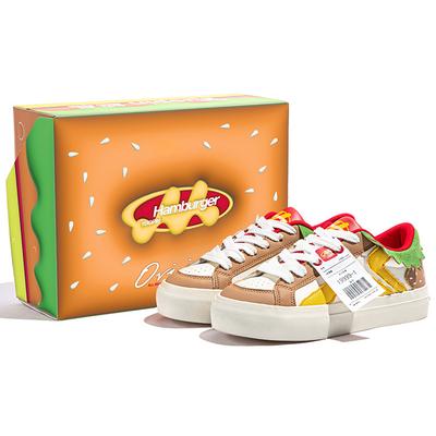 Кеды-платформы с гамбургером, повседневные кеды для скейтборда, женские новые дышащие туфли с мягкой подошвой